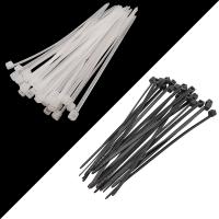 100Pcs Black White Self-locking Plastic Nylon Tie White 3x60-5x300mm Wire Cable Ties tie fastening ring zip wraps strap tie