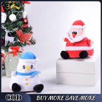 6 Inch Reversible Christmas Santa Snowman Plushie Double-Sided Flip Soft Stuffed Plush Doll For Kids Xmas Gifts Decoration