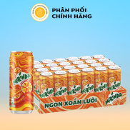 Thùng 24 Lon Nước Ngọt Giải Khát Có Gas Mirinda Vị Cam 320ml Lon