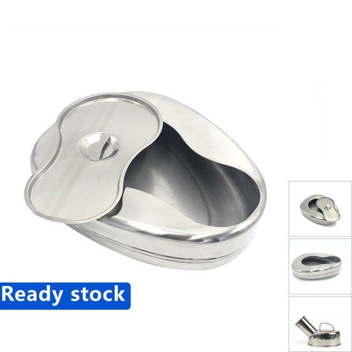 304 Stainless Steel Large Bedpan With Cover To Receive The Bedpan The