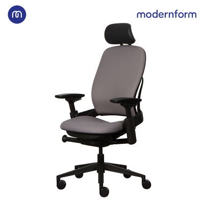 Modernform  เก้าอี้ Steelcase ergonomic รุ่น  Leap (PP) พนักพิงสูง ระบบโยกแบบเนเทอรัลกลายด์  เบาะเเละพนักผ้าสีเทา เก้าอี้เพื่อสุขภาพ เก้าอี้ผู้บริหาร เก้าอี้สำนักงาน เก้าอี้ทำงาน เก้าอี้ออฟฟิศ เก้าอี้แก้ปวดหลัง