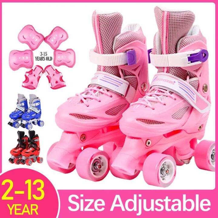 BanWei Double-row size adjustable roller skates shoes 4 wheel Skates ...