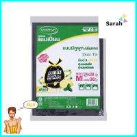 ถุงขยะหูผูก CHAMPION 24X28 นิ้ว 36 ใบ สีดำ มินต์และเลมอนGARBAGE BAGS WITH TIE HANDLES CHAMPION 24X28IN BLACK MINT AND LEMON 36PCS **หมดแล้วหมดเลย**