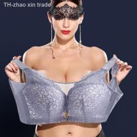 gift 【บรา】 【Bra set】Big size 38-46 คัพ D/E บรา ถ้วยเต็มส่วนบาง women lace ชุดชั้นในดันทรง gift