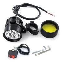 1PCS 6000Lm white/Yellow Motorcycle Headlight Driving Lamp Fog Motor 6000K/3000K