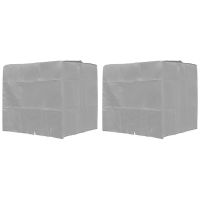 2X Water Tank Protective Cover 1000 Liters IBC Container Waterproof and Dustproof Cover Oxford Cloth 210D Silver