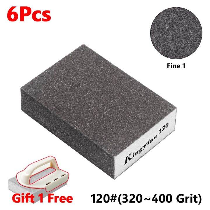 6pcs-120-1000-grits-wet-amp-dry-sanding-sponge-block-abrasive-foam-pad-gray-for-wood-wall-kitchen-cleaning-hand-grinding