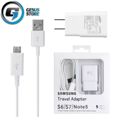 ชุดชาร์จเร็ว Samsung Galaxy S6 ของแท้ รองรับ รุ่น S6/S7/Note5/Edge/Note3 Micro Usb Samsung original S6 Fast charge S6/S7/note5/edge/note3/ Micro USB cable BY GESUS STORE