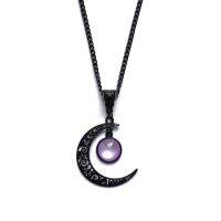 【YF】☒✗  Filigree Crescent Necklace Cabochon Jewelry System Celestial Gothic Boho Wicca Witch