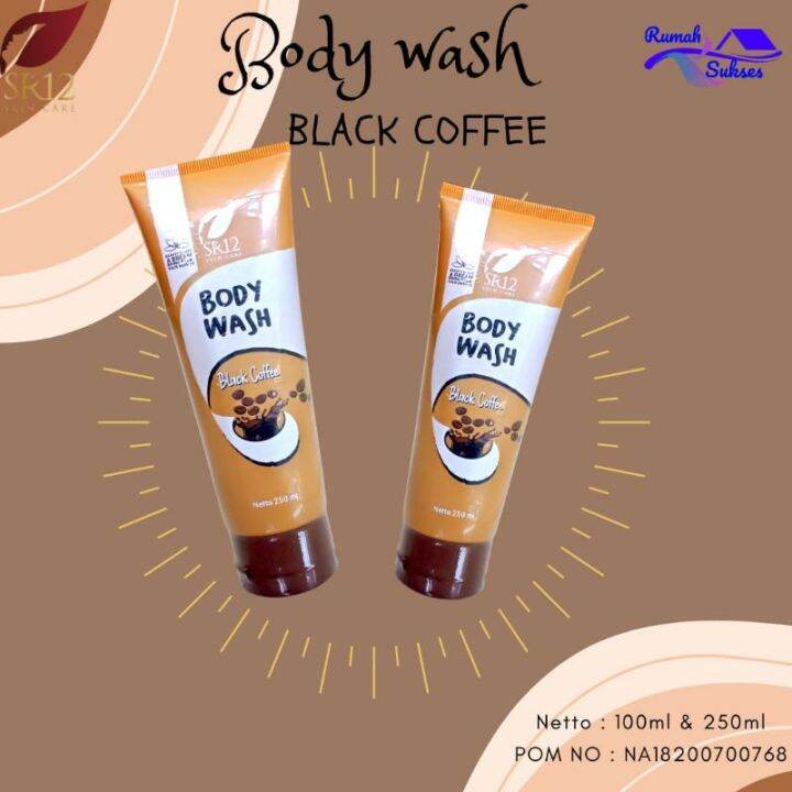 Body Wash Black Coffee Sr Sabun Mandi Cair Perontok Daki Dengan Scrub Pencerah Tubuh Aroma