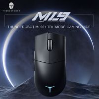 Thunderobot ML901เมาส์สำหรับเล่นเกมไร้สาย PAW3395 26000DPI 650IPS Nordic MCU สมมาตรรูปแบบ3โซน RGB สำหรับแล็ปท็อป PC Gamer