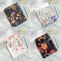 HOT”เคส ลายดอกไม้ กันน้ํา พร้อมช่องใส่ดินสอ สําหรับ case Gen10 2022 Pro 11 4th 3rd 2021 10.9 นิ้ว mini 6 8.3 นิ้ว Air4 Air5 2020