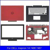 2023 ☆ ฝาหลังหน้าจอ LCD สำหรับแล็ปท็อปใหม่สำหรับ DELL Inspiron 14 7466 7467ซีรีส์ฝาปิดโน้ตบุค Palrmest เคสด้านล่าง A B C D สีแดง