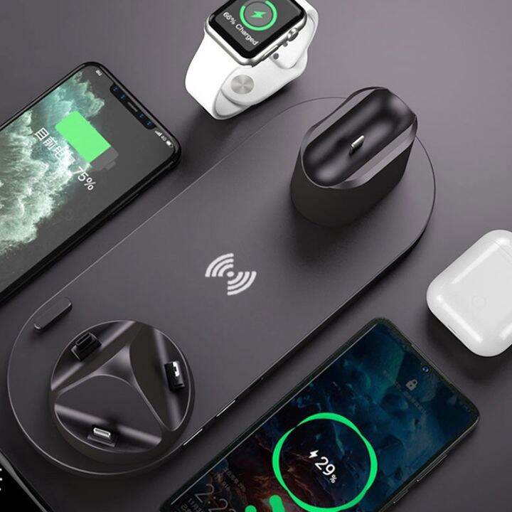 ใหม่-แท่นชาร์จไร้สาย-6-in-1-สําหรับ-apple-watch-5-4-3-2-airpods-pro-2-iphone-11-pro-xs-max-8-x