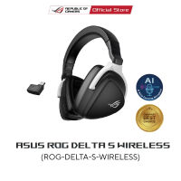 ASUS ROG DELTA S WIRELESS Lightweight wireless gaming headset with 2.4 GHz and Bluetooth connectivity, 50 mm ASUS Essence drivers, AI Beamforming Microphones with AI Noise Cancelation, compatible with PCs, Macs, PlayStation 5, Nintendo Switch