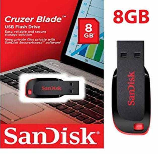 Flashdisk Sandisk Cruzer Blade 8GB -hitam | Lazada Indonesia