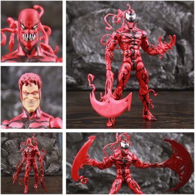 ZZOOI KOs Marvel Venom Carnage 6" Scale Action Figure Amazing Spider Man Villain Symbiote Cletus Kasady Legends Comic Toys Doll Model