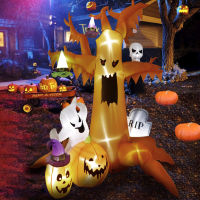 Ourwarm ฮาโลวีน Inflatable Decor น่ากลัวต้นไม้ Ghost ฟักทองโครงกระดูกสวนกลางแจ้ง Home Party Haunted House ตกแต่ง