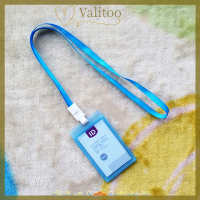 Valitoo ที่ใส่บัตรประชาชนแบบพลาสติก1ชิ้น,กระเป๋าใส่บัตรนักธุรกิจพร้อมสายคล้องคอ