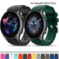 Gelang silikon untuk Amazfit GTR 4 3 Pro 2 2e gelang jam 22mm gelang pengganti tali jam tangan Correa untuk Amazfit Stratos Pace 2 2S