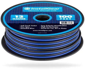 InstallGear 14 Gauge AWG 100ft Speaker Wire True Spec and Soft Touch Cable