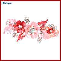 Bluelans®แฟชั่นผู้หญิง rhinestone กิ๊บดอกไม้ B arrettes กิ๊บฤดูใบไม้ผลิ H eadwear