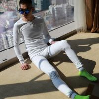 [COD] Mens underwear mens thermal set autumn and winter thickened plus velvet warm clothes johns FS481