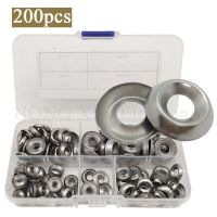 200pcs Cup Washers Countersunk Screw Finishing Washer Gaske 304 Stainless Steel For Countersunk Screws