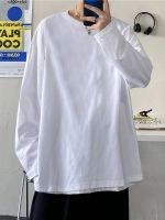 ◆◇ Solid color long-sleeved t-shirt boys trendy brand spring Korean version loose all-match trend ins couple style bottoming shirt top clothes