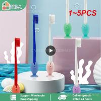 1~5PCS Tooth Brush Cover Stand Cute Fish Shape Silicone Suction Cup Toothbrush Holder Portable Travel Tooth Brush Cap Bathroom