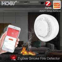 ❣☼☢Zigbee Smoke Alarme De Incêndio เซนเซอร์ตรวจจับ De Segurança Doméstica Alimentado Por Bateria Sem Fio Tuya แอป Control