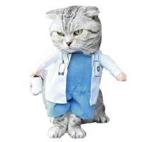 ZZOOI Pet Halloween Costume Dog Cat Doctor Costume Pet Doctor Clothing Funny Cosplay Outfit Uniform Funny Pet Cat Costumes