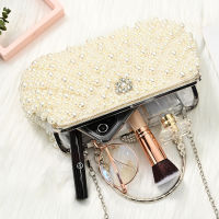 Party Dinner Handbag Shoulder Bags For Ladies Plastic Pearl Handbag Elegant Wedding Handbag Luxe Pearl Handbag