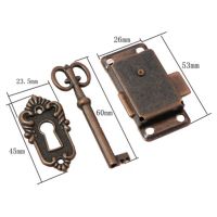 【hot】☃  Antique Iron Door Lock Drawer Jewelry Cabinet   Hardware Color Optional