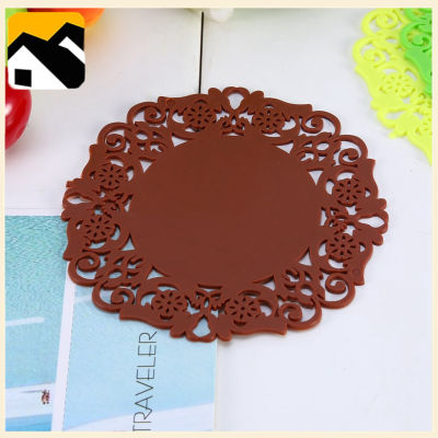 ที่รองแก้วซิลิโคนที่รองแก้วเครื่องดื่ม Table Placemat Anti-Slip Tabletop Protection Coasters for Holding Drinks Glass Tea Coffee Cup