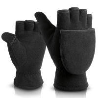 OZERO Winter Gloves Mens Fleece Gloves 3M Thinsulate Convertible Windproof Thermal Warm Mitten Fingerless Glove