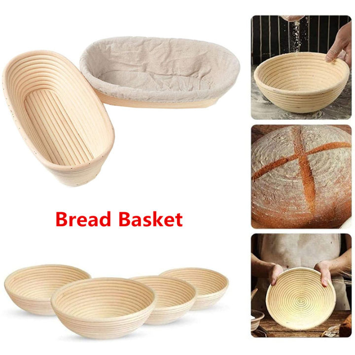 lmetjma-รอบรูปไข่ยาว-banneton-หวายตะกร้าขนมปังขนมปังแป้งพิสูจน์อักษรพิสูจน์ตะกร้าหวายด้วยผ้าลินินซับผ้า-kc0337
