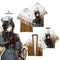 อะนิเมะ Arknights Dobermann คอสเพลย์เสื้อยืดกางเกงขาสั้นชุดกิโมโนฤดูร้อนคลุมด้วยผ้าแขนสั้น Haori เสื้อคลุมสตรีฮาราจูกุกางเกงด้านบน