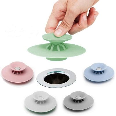 [Ready Stock] Trap Hair Catcher Bathtub / Shower Drain Stopper / 2-in-1 Silicone Drain Tub Stopper/Strainers for Floor Kitchen Laundry and Bathroom