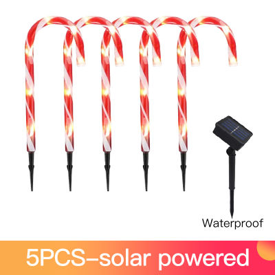 Solar Christmas Candy Cane Light Outdoor Waterproof Christmas Day Light LED Home Garden Passage Courtyard Lawn Decoration Light