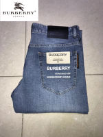 【 Stock】Original Burberrys ผู้ชาย Midweigth ยืด Spandex Denim แฟชั่นคุณภาพสูงกระชับกับผู้ชายหุ่นบางกางเกงยีนส์ธุรกิจลำลองผู้ชายกางเกงผู้ชายตรง Jean