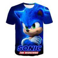 Sonic Hedgehog T-shirt for Summer 2021 Mens Short sleeved new Sonic T-shirt 3D Top