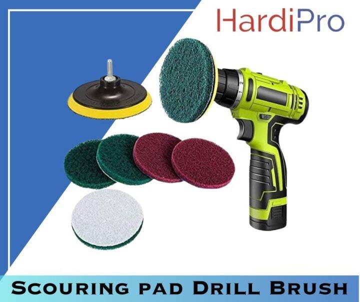 Drill Power Brush Tile Scrubber Scouring Pad Cleaning Kit/ Scouring Pad