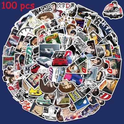 10/50/100pcs Cartoon Anime Initial D Stickers Funny Graffiti Decals for Laptop Guitar Luggage Phone Waterproof Sticker Kid Toys Stickers Labels