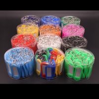 50Pcs One Box Colorful Key Id Luggage House Label Tags Split Ring Keyring Keychain Plastic Key Tags with Container