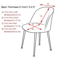 Elastic Velvet Chair Cover Solid Color Stretch Low Back Duckbill Dining Chair Covers Soft Makeup Chair Slipcovers for Home Hotel