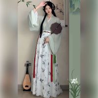 Hanfu ระบบจินสำหรับผู้หญิงกระโปรงแหวกแบบดั้งเดิมสไตล์จีนสไตล์โบราณ