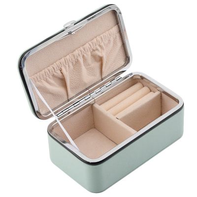 Pink MemoryJewelry Organizer Display Travel Jewelry Case Boxes Portable Jewelry Box PU Leather Grids Storage Necklace Earrings Box