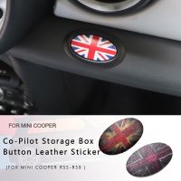 Co-pilot storage box button leather Sticker For MINI COOPER R55 R56 R57 R58 R59 Car-Styling