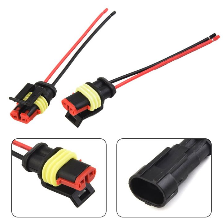 10pcs Amptyco 2pin 12v Waterproof Electrical Wire Connector Plug Cable Kit Lazada Ph 